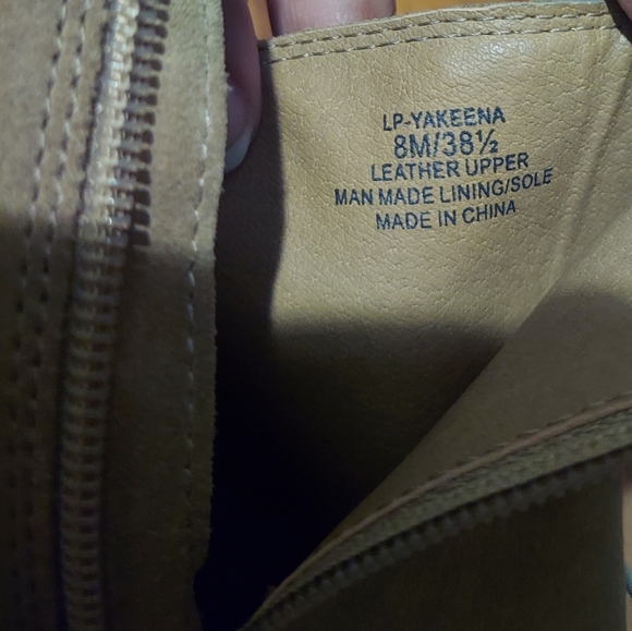 Lucky Brand Ankle Boots 8M Brown Suede Yakeena Side Zip Wedge Boho Festival Y2K - Picture 8 of 8